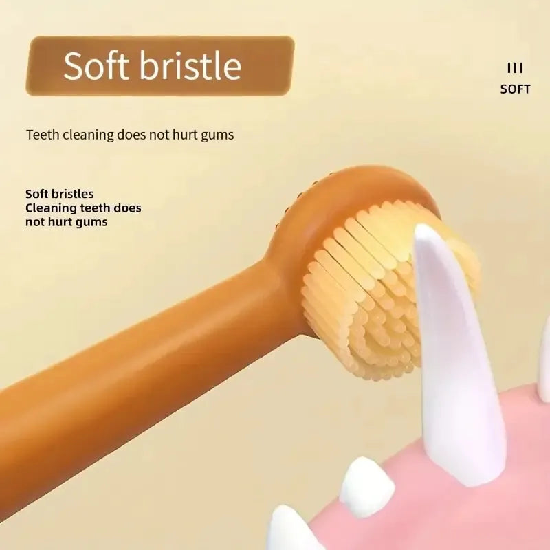 Cat and Dog Finger Toothbrush Set for Teeth Cleaning