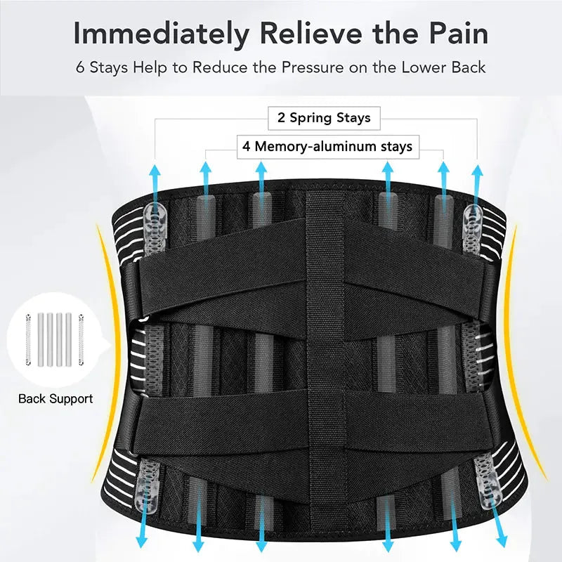 Breathable Back Support Belt for Pain Relief