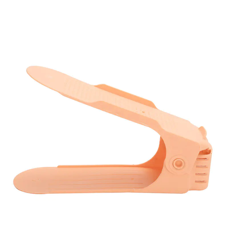 Double Layer Shoe Rack with Adjustable Slots for Home