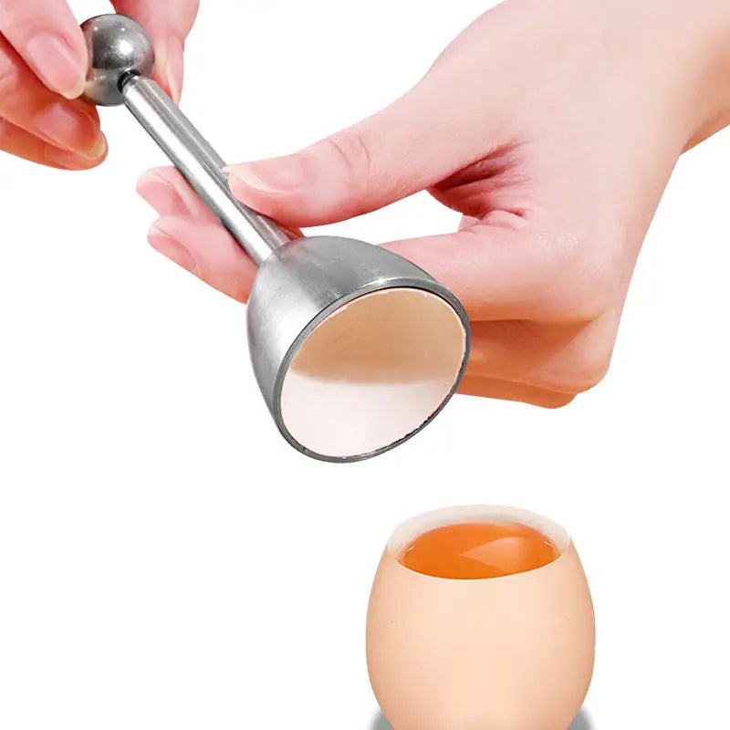 Stainless Steel Egg Cracker Topper for Kitchen Use